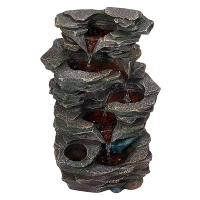 Weather Resistant Floor Fountain with Light