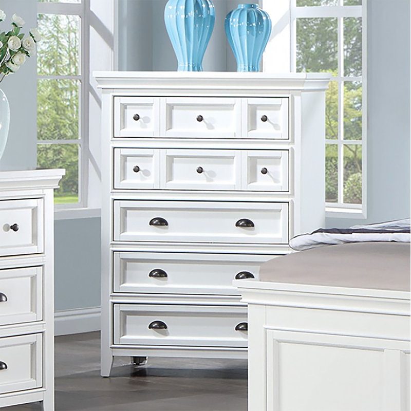 Aadhish 36'' W 5 - Drawer Dresser, Gray