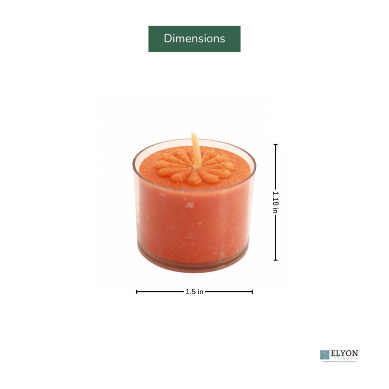 Bougies chauffe-plat Elyon, Rouge / orange / bleu / brun