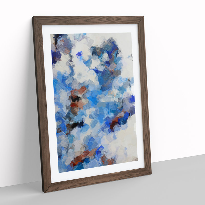 Replay Abstract - Wall Art, Walnut Framed, 64cm H x 46cm W x 2cm D, Walnut
