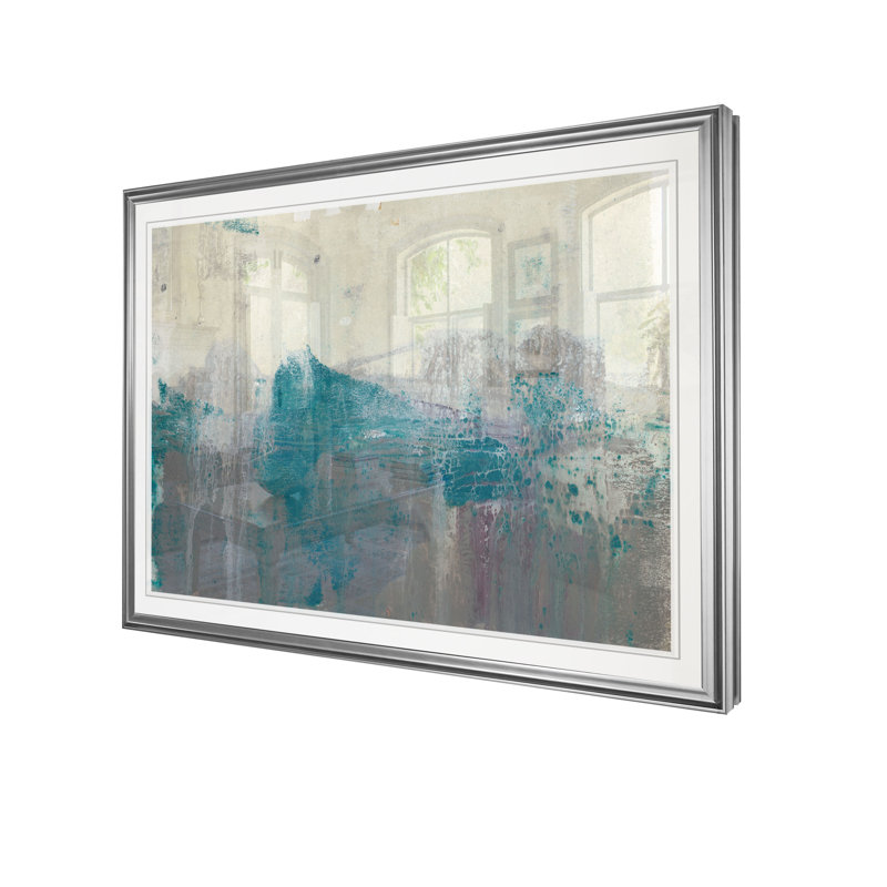 « bleu foncé gamme ii », reproduction, H 20 po x l 24 po x P 1,5 po, Cadre argenté