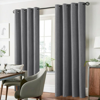 100% Linen Blackout Curtains with Eyelets – Ready Made (Set of 2)