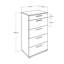 Commode 5 tiroirs 23,62 po Alhanouf-836802157