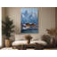 «Snowy Mountain Lake», art de village alpin, décor de chalet d'hiver, peinture de paysage européen rustique pour le salon, cadeau de la nature-1185987583