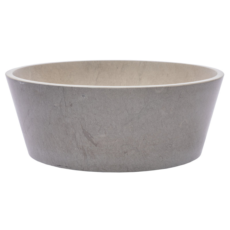 Eden Bath 15.75'' Gray Stone Circular Bathroom Sink