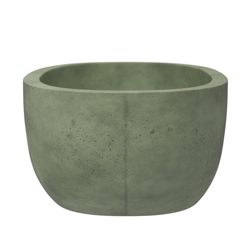 Avalon NativeStone Freestanding Soaking Cement Bathtub, 22" H x 36" W x 66" L, Sage