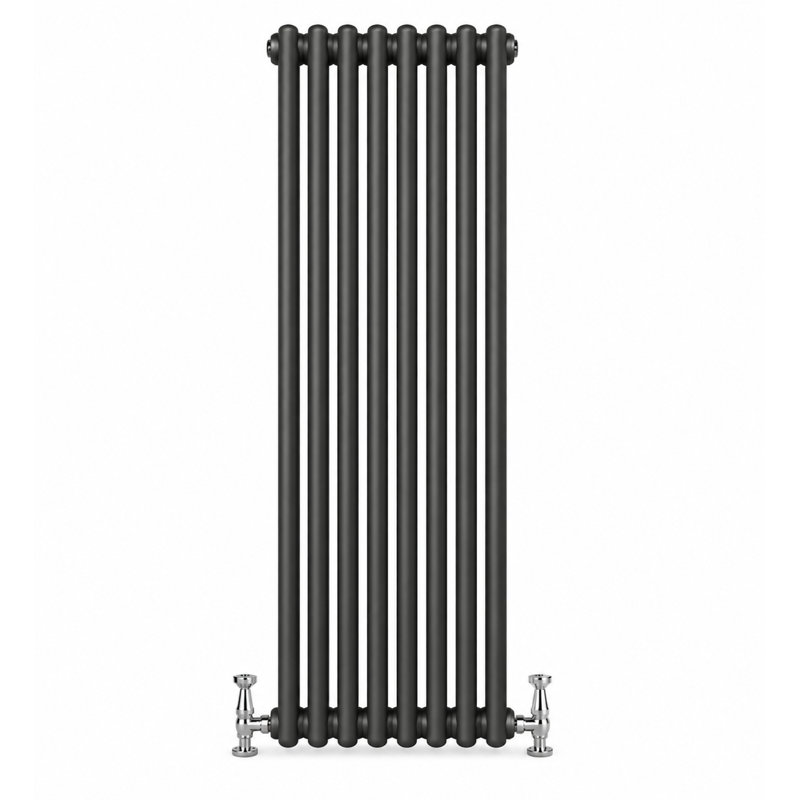 Uxbridge Vertical Traditional Colosseum Radiator, 1800mm H x 380mm W x 100mm D, Anthracite