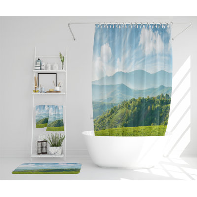 Nevelle Polyester Shower Curtain Set