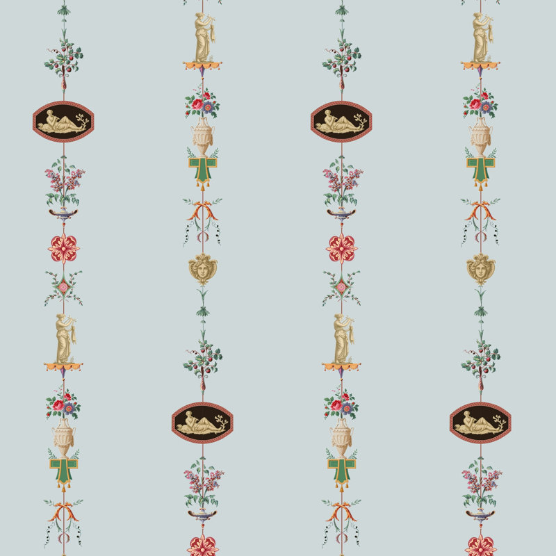 NeoClassical Stripe - Wallpaper, Ivory, Peel & Stick