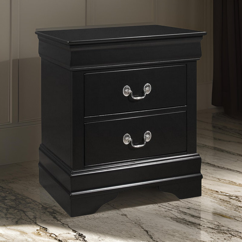 Buckeys 21'' W Solid Wood Nightstand, Black