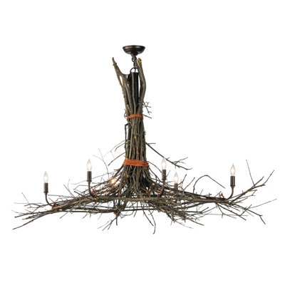 Lustre oblong 6 lumières de 58 po Twig