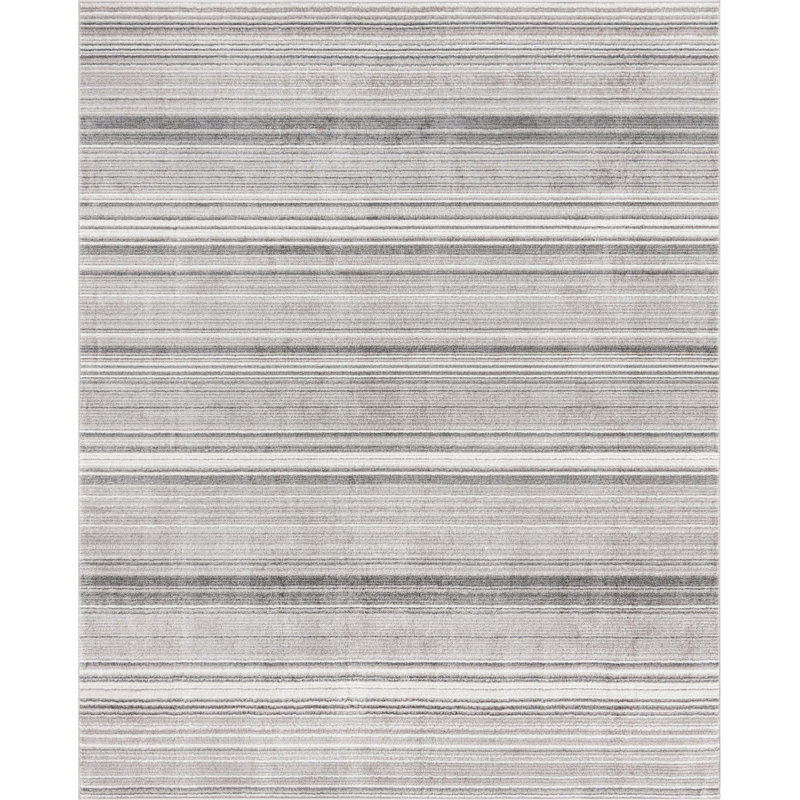 Osteen Striped Area Rug, Rectangle 9' x 12', Gray