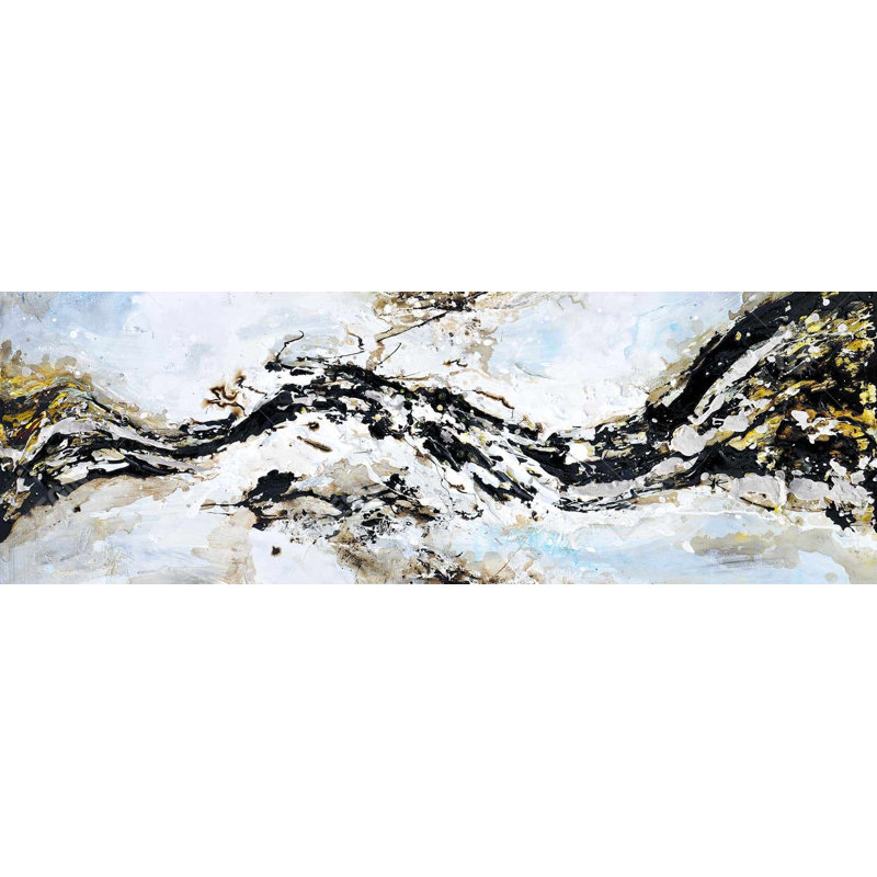 «Abstract and Texturized Paint Splash» sur toile, H 16 po x l 48 po