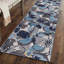 Tapis gris / argenté à poil long à motif floral Florentia-1115948527