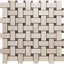 12" X 12" Basketweave Marble Mosaic Tile