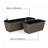 2-Pack Self-Watering Planter - Hand Woven Wicker - Rectangular