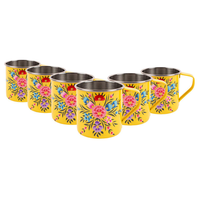  Camping Mugs - 450ml, Buttercup