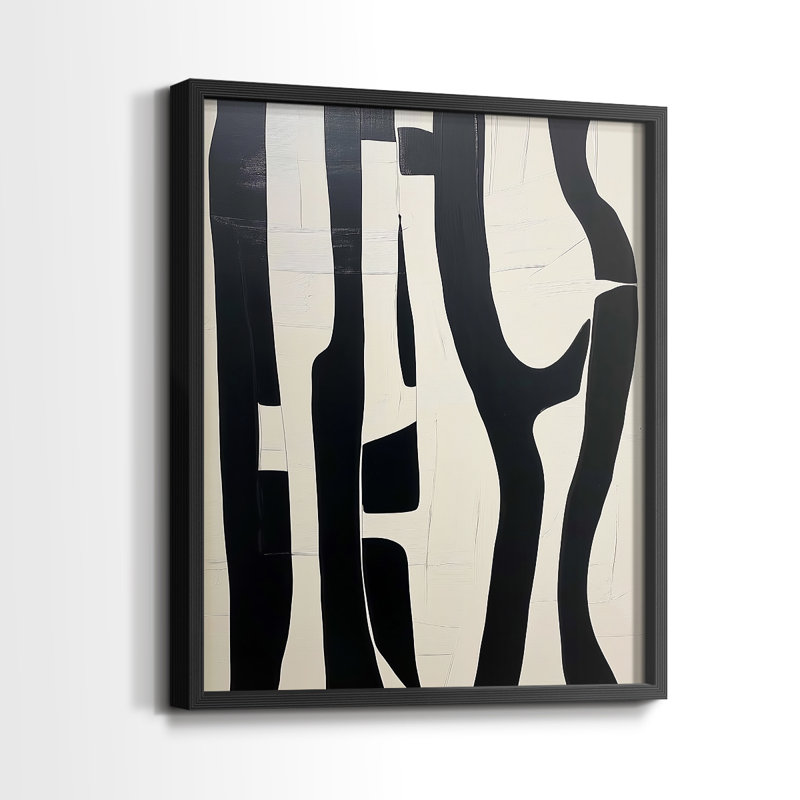 " ABSTRACT Series DCLIV " by J Paul, Black, 15" H x 12" W