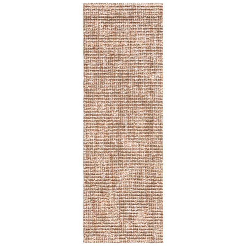 Alda Handmade Handwoven Jute/Sisal Natural/Ivory Rug, Runner 2'6" x 8'