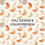 Ensemble de literie moderne 3 pièces - Ensemble de housse de couette et de coussins orange en terre cuite lune-124113496