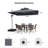 3m Lighted Square Cantilever Parasol With Base