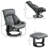 Faux Leather Massage Chair with Ottoman-291375388