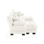 Élégant canapé en forme de U - Nuage surdimensionné blanc chenille pour le salon, 2 repose-pieds, siège modulaire confortable