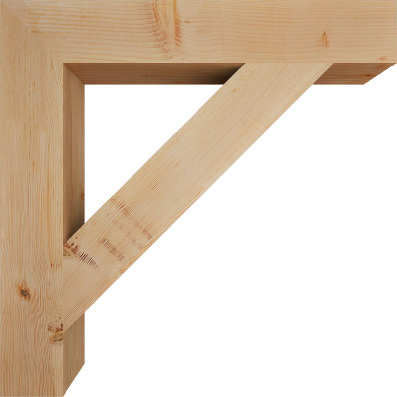 Support de bloc traditionnel, Douglas (lisse), H 38 po x l 5,5 po x P 38 po