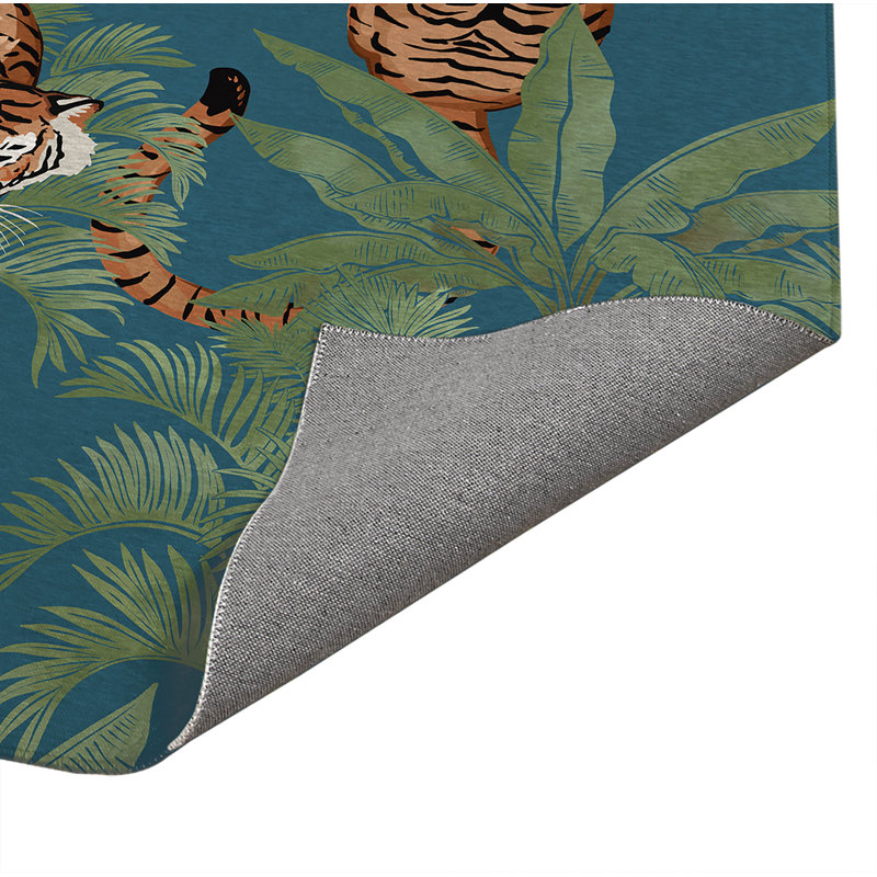 Tapis intérieur antidérapant Rumble In the Jungle, Rectangulaire 2 pi x 3 pi