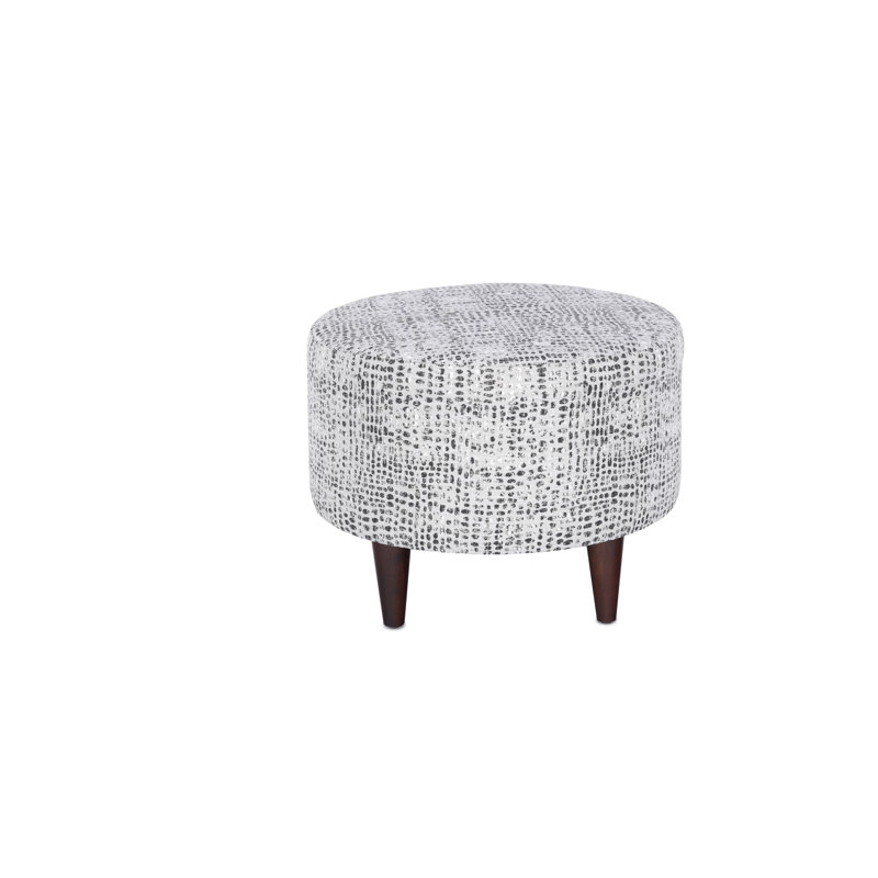 Repose-pieds standard rond 22 po Meila, Sable / noir / blanc / gris 100% coton