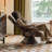 Adjustable solid wood swivel chair