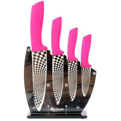Rocknife 4 Piece Ceramic Knife Block Set