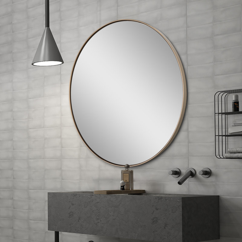Aniyiah Metal Flat Wall Mirror