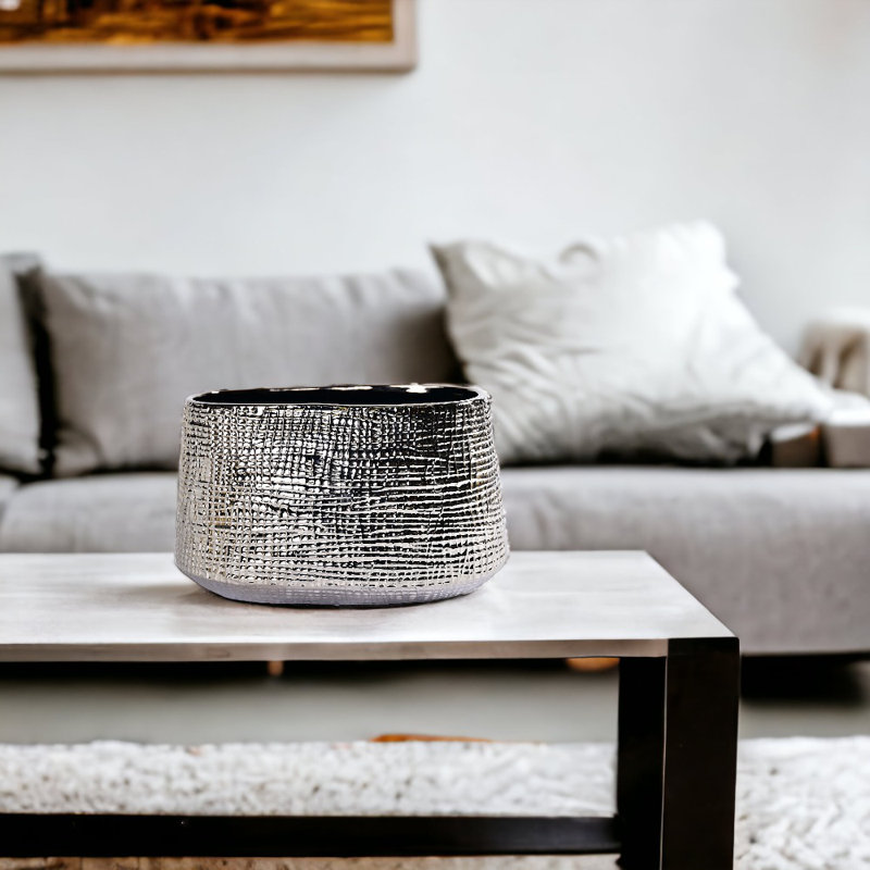 Vase de table en céramique Rajish, Argent