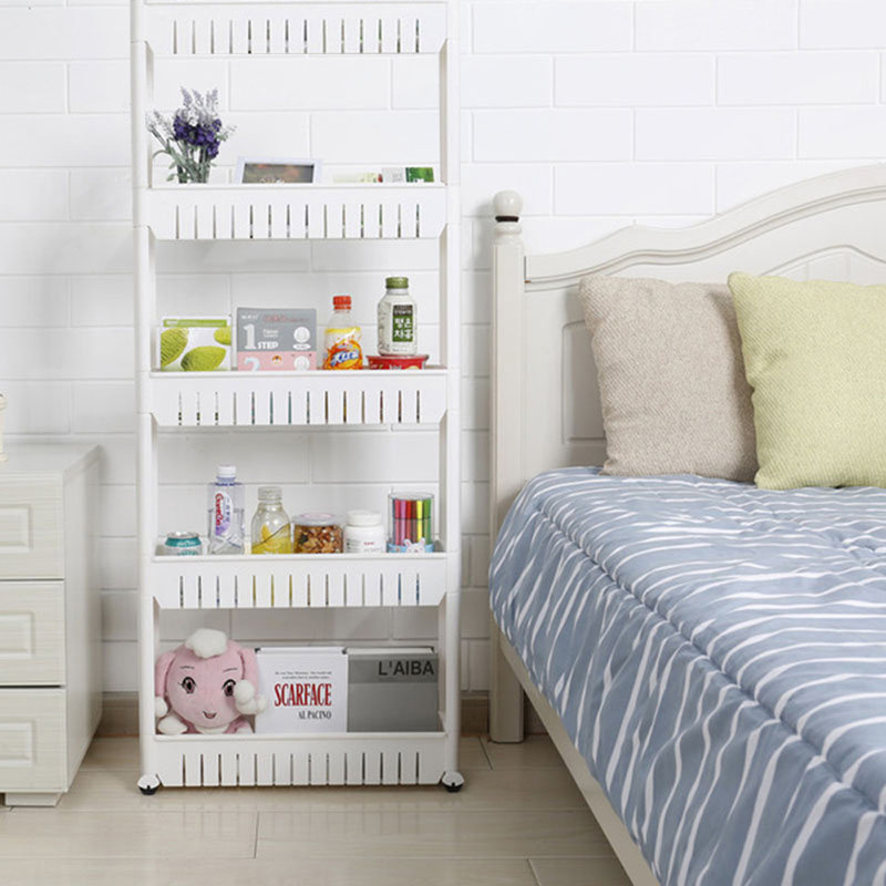 Huggard 54cm W Plastic Shelving Unit with Wheels