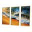 Vue aérienne de la plage bleue et orange IV - art mural plage-1875462334-1875462335