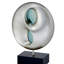 Lampe de table à miroir ultra-moderne à DEL Infinity avec finition noire et argentée, parfaite pour les chambres élégantes et l'ambiance nocturne