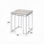 Table d'appoint contemporaine, chêne naturel, structure à finition chromée, meubles de salon | Idée de cadeau