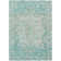 Machine Washable Indoor/Outdoor Xhevrie Teal Rug