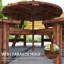 8-Seater Carbonized Wood Garden Dining Set 