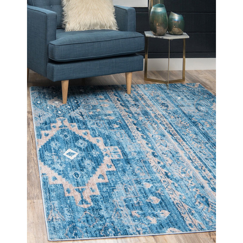 Geometric Indoor Rug, Rectangle 5' x 8'
