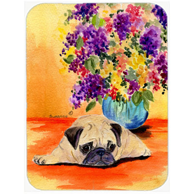 Caroline's Treasures Pug Glass Cutting Board