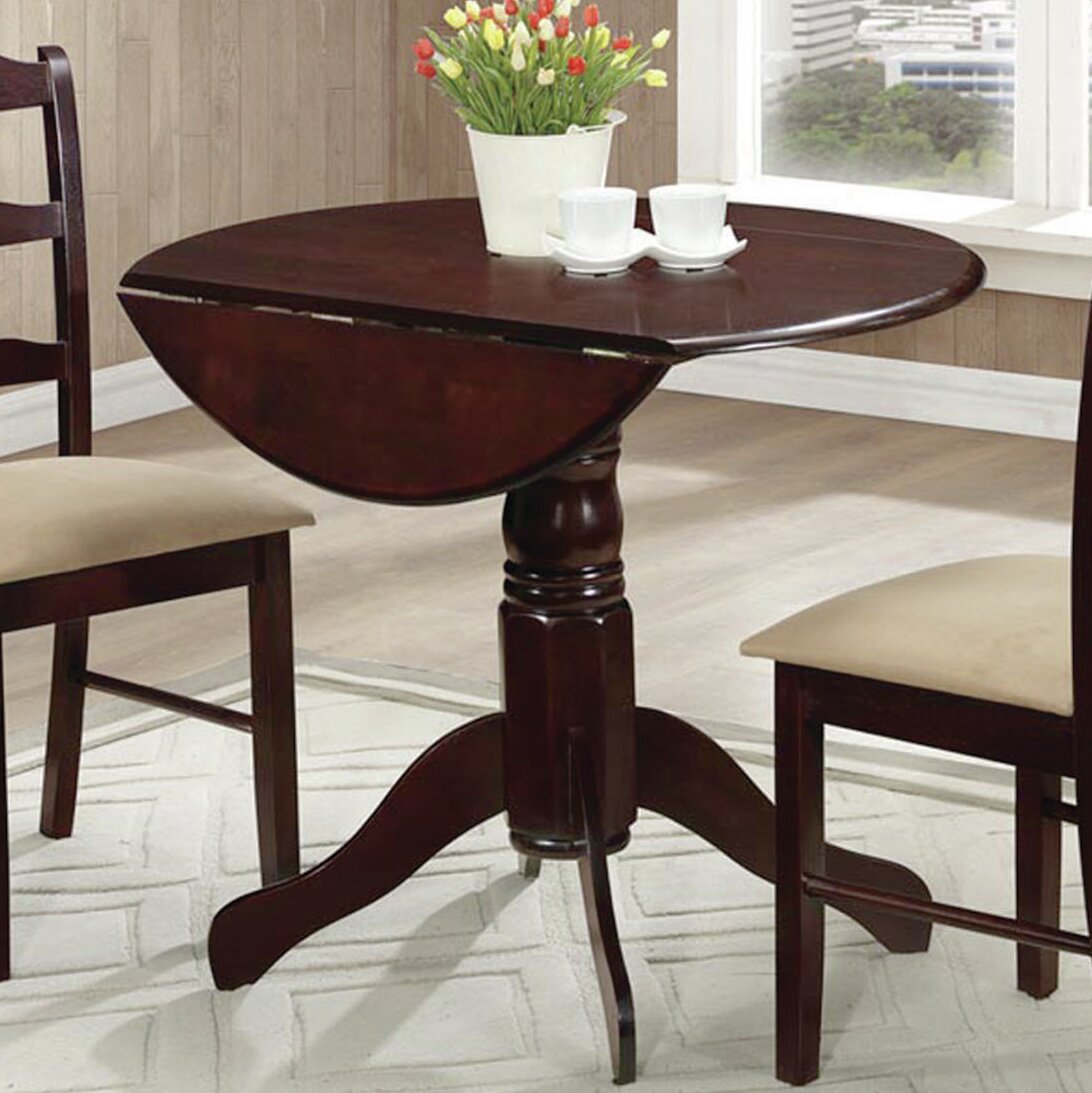 August Grove® Musa Drop Leaf Pedestal Dining Table | Wayfair