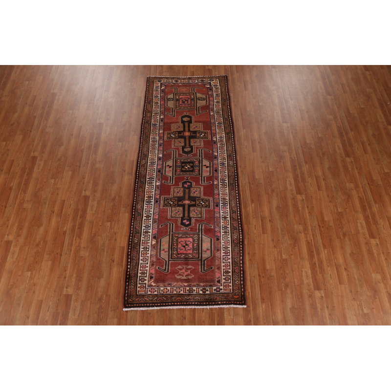 Tapis de couloir géométrique traditionnel 4 x 10