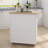 Kitchen Island Rolling Trolley Cart With Adjustable Shelves And Towel Rack Rubber Wood Table Top