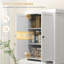 Armoire de cuisine autoportante polyvalente avec plusieurs options de rangement-1873165707