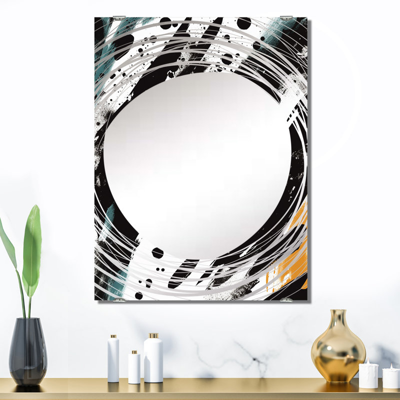 Matthes - Grand miroir mural abstrait MIR134574, 32 po x 24 po