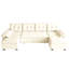 Canapé-lit en U de 104,7 po avec lit escamotable, canapé-lit convertible 2 en 1 avec accoudoirs amovibles et ports USB, canapé modulaire surdimensionné avec méridienne-125536889