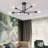 Eiren 6-Light 27.56'' Dimmable Sputnik Chandelier Modern Linear Semi Flush Mount Ceiling Light-739121766