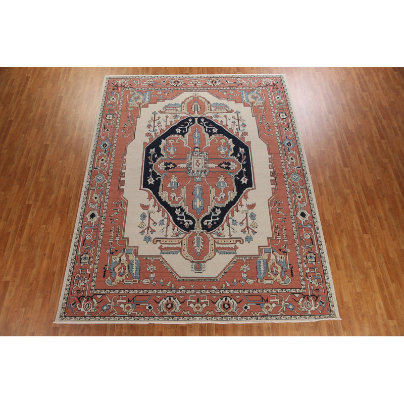 One-of-a-Kind Rectangle 8'10" x 11'9" Rectangle Wool Area Rug in Ivory